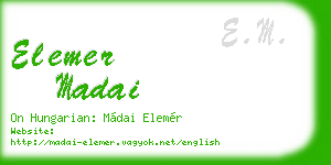 elemer madai business card