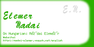 elemer madai business card